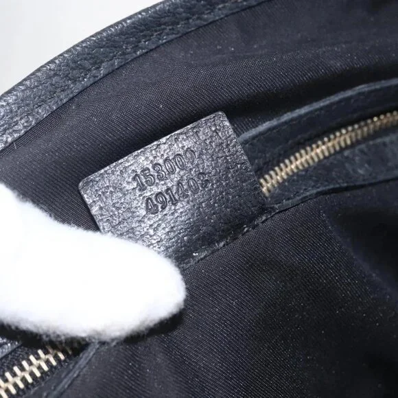 GUCCI GG Canvas Tote Bag Black Gold - Picture 13 of 16